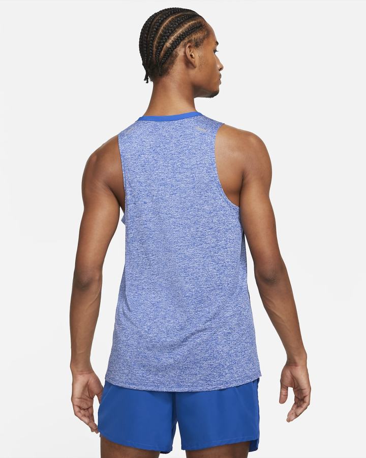 Camiseta Tirantes Nike Dri-FIT Rise 365 Running Hombre Azul Real | LASQX-1439