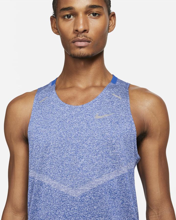 Camiseta Tirantes Nike Dri-FIT Rise 365 Running Hombre Azul Real | LASQX-1439