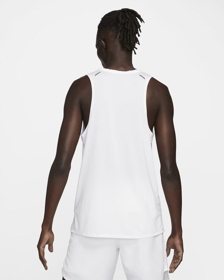 Camiseta Tirantes Nike Dri-FIT Rise 365 Running Hombre Blancas | MLNVS-4179