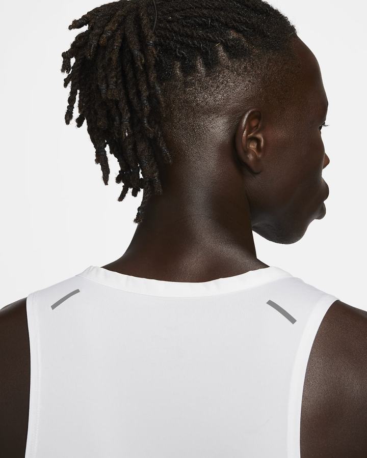 Camiseta Tirantes Nike Dri-FIT Rise 365 Running Hombre Blancas | MLNVS-4179