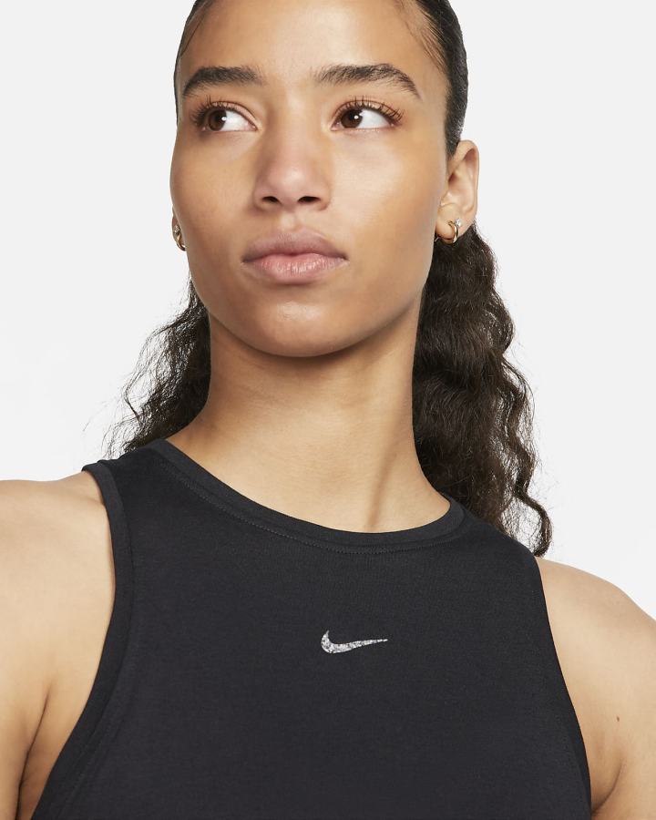 Camiseta Tirantes Nike Dri-FIT Training Mujer Negras | ZJCPA-9423