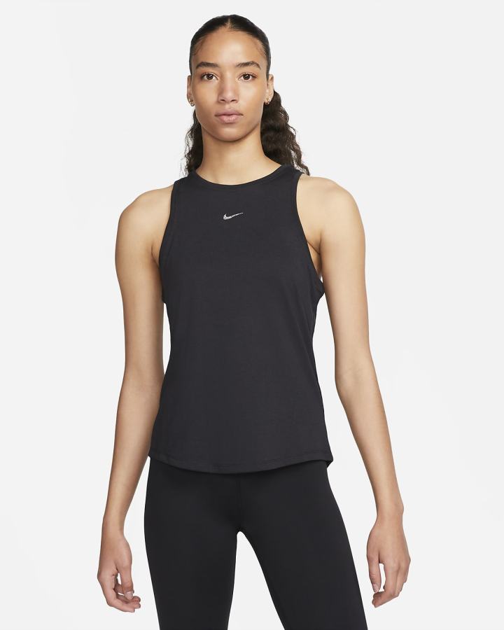 Camiseta Tirantes Nike Dri-FIT Training Mujer Negras | ZJCPA-9423