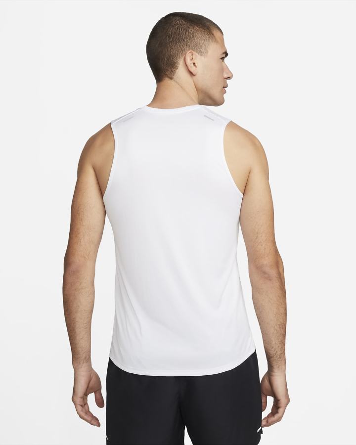 Camiseta Tirantes Nike Dri-FIT UV Run Division Miler Running Hombre Blancas Gris | FLYGP-3827