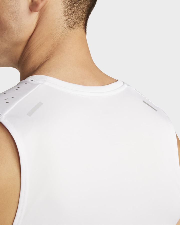 Camiseta Tirantes Nike Dri-FIT UV Run Division Miler Running Hombre Blancas Gris | FLYGP-3827