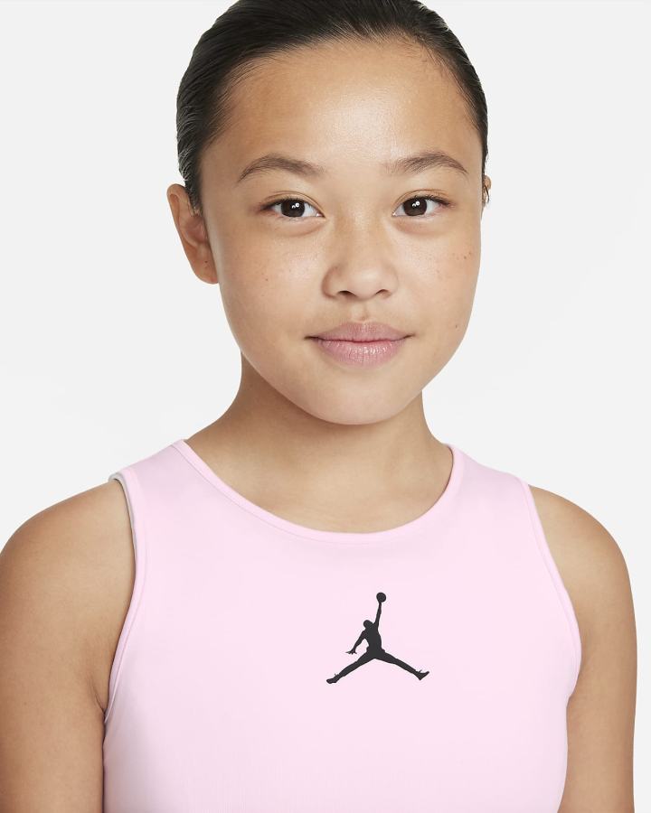 Camiseta Tirantes Nike Jordan Kids Niña Rosas | DVJOS-8731