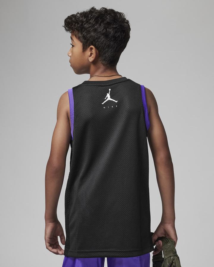 Camiseta Tirantes Nike Jordan Kids Niño Negras | RFONY-8531