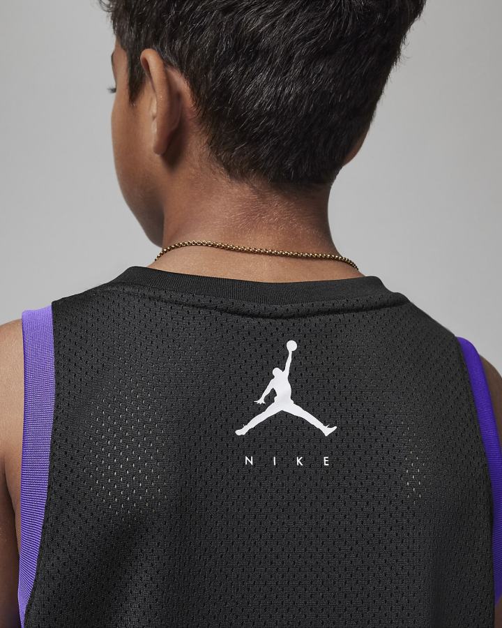Camiseta Tirantes Nike Jordan Kids Niño Negras | RFONY-8531