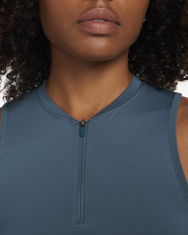 Camiseta Tirantes Nike Pro Dri-FIT Cropped Mujer Gris Verde Gris Blancas | BTERV-4273
