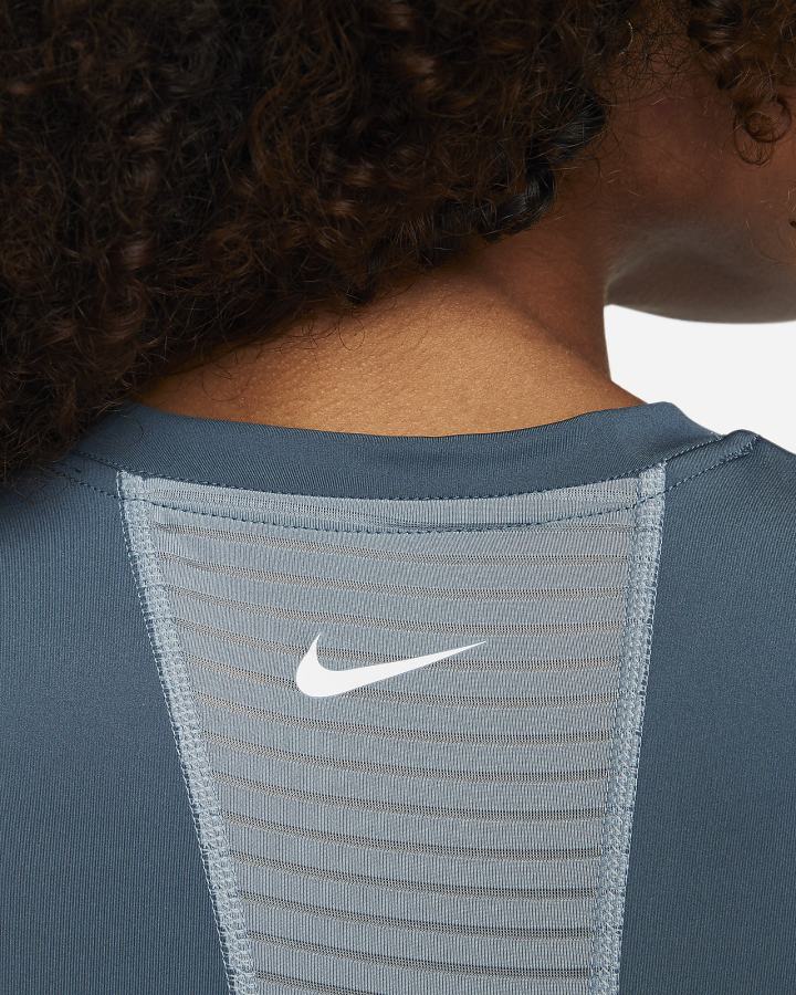 Camiseta Tirantes Nike Pro Dri-FIT Cropped Mujer Gris Verde Gris Blancas | BTERV-4273