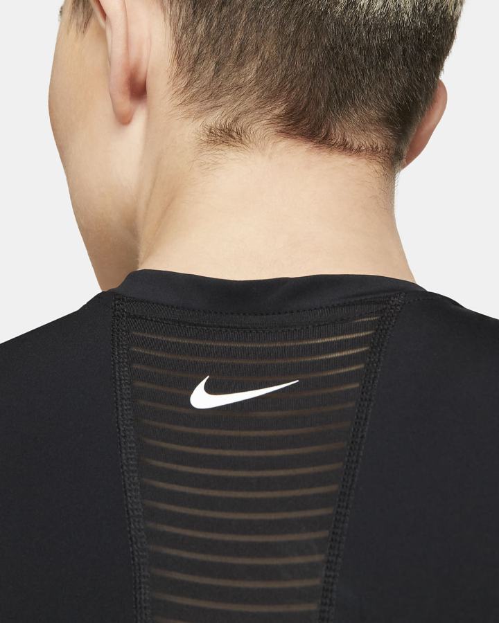 Camiseta Tirantes Nike Pro Dri-FIT Cropped Mujer Negras Blancas | ODMRS-1546