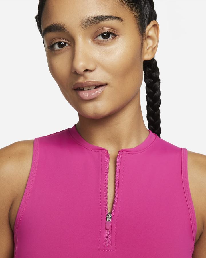 Camiseta Tirantes Nike Pro Dri-FIT Cropped Mujer Rosas Blancas | RSIHW-8927
