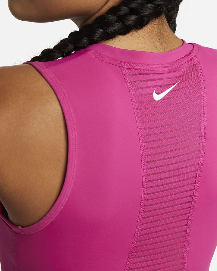 Camiseta Tirantes Nike Pro Dri-FIT Cropped Mujer Rosas Blancas | RSIHW-8927