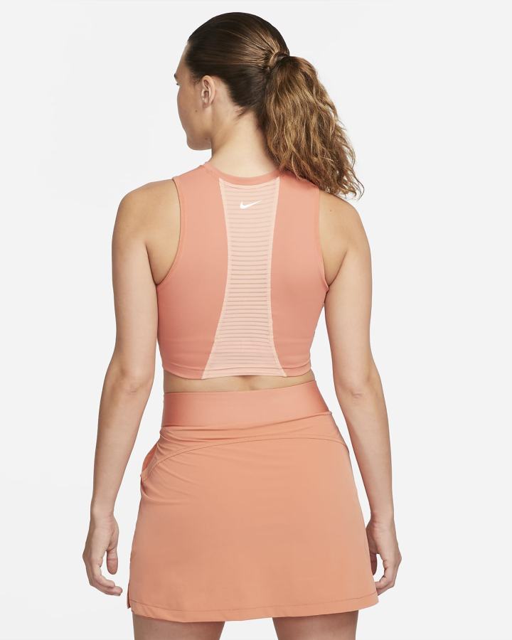 Camiseta Tirantes Nike Pro Dri-FIT Cropped Mujer Blancas | WJBGZ-4162