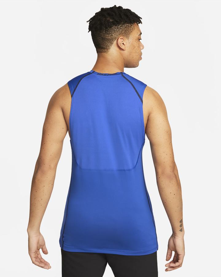 Camiseta Tirantes Nike Pro Dri-FIT Slim Fit Sleeveless Hombre Azul Real Negras | AQFSC-3710