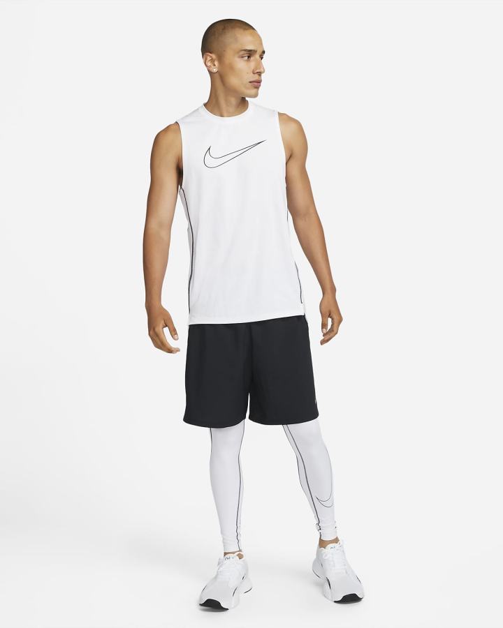 Camiseta Tirantes Nike Pro Dri-FIT Slim Fit Sleeveless Hombre Blancas Negras | LCWVN-5816