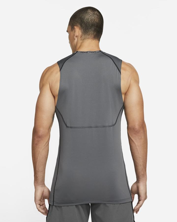 Camiseta Tirantes Nike Pro Dri-FIT Slim Fit Sleeveless Hombre Gris Negras | TOVAI-3140