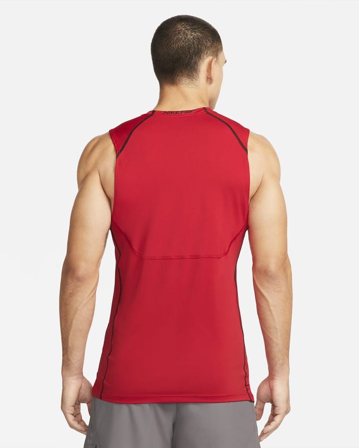 Camiseta Tirantes Nike Pro Dri-FIT Slim Fit Sleeveless Hombre Rojas Negras | YMVWT-4839