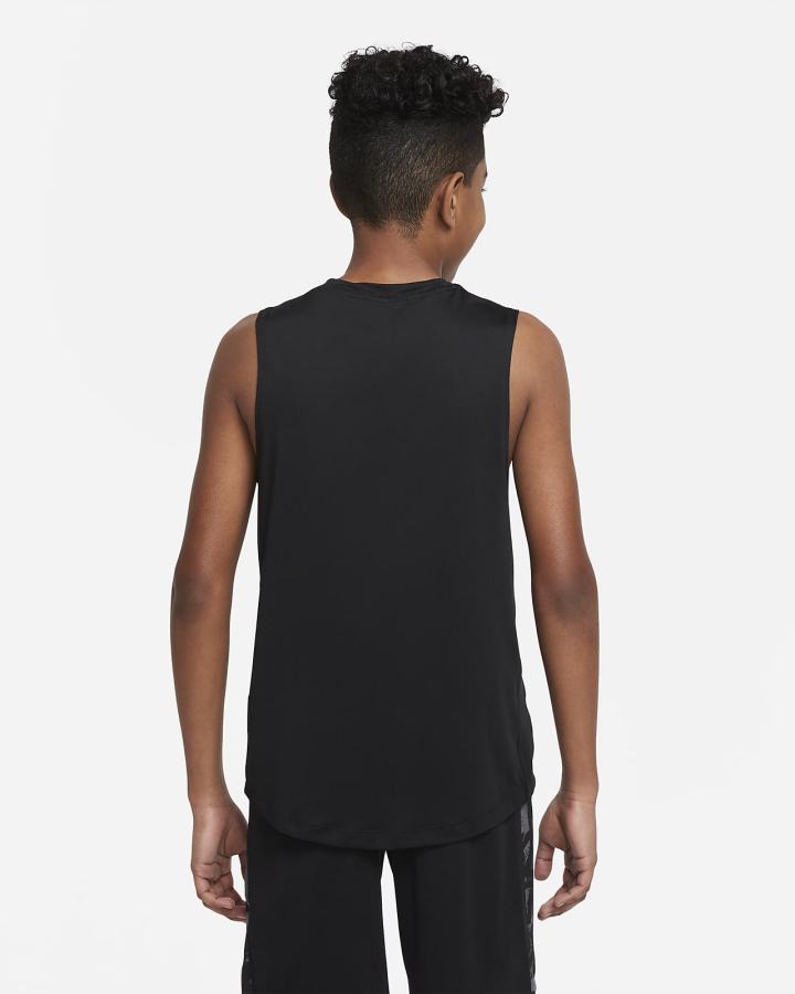 Camiseta Tirantes Nike Pro Kids Sleeveless Top Niño Negras Blancas | SGFZQ-0128