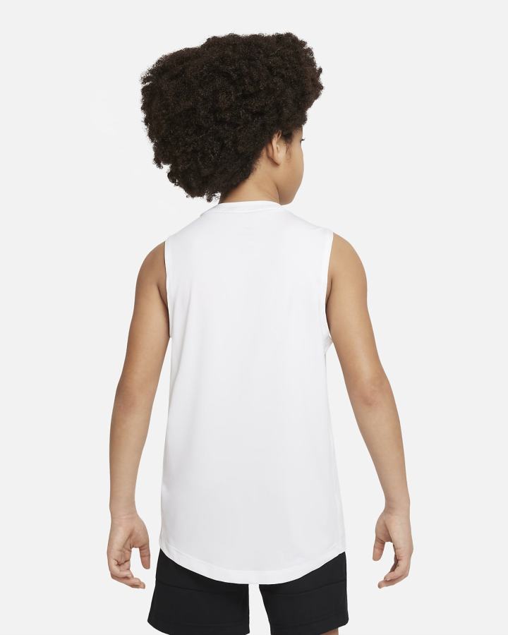 Camiseta Tirantes Nike Pro Kids Sleeveless Top Niño Blancas Negras | STVUP-6701