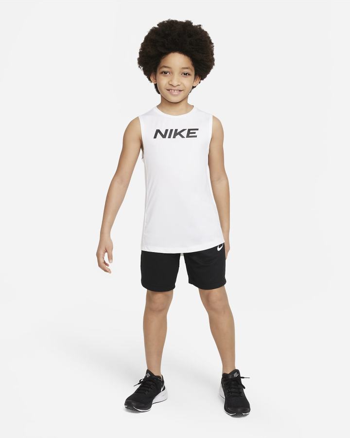 Camiseta Tirantes Nike Pro Kids Sleeveless Top Niño Blancas Negras | STVUP-6701