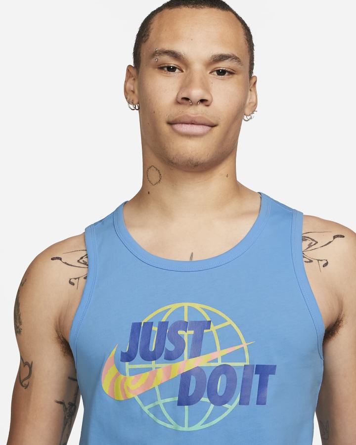 Camiseta Tirantes Nike Sportswear Hombre Azules | ATRQX-1305