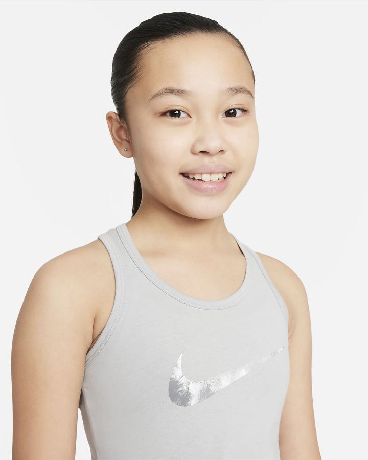 Camiseta Tirantes Nike Sportswear Kids Niña Gris Claro | AZIFV-5860