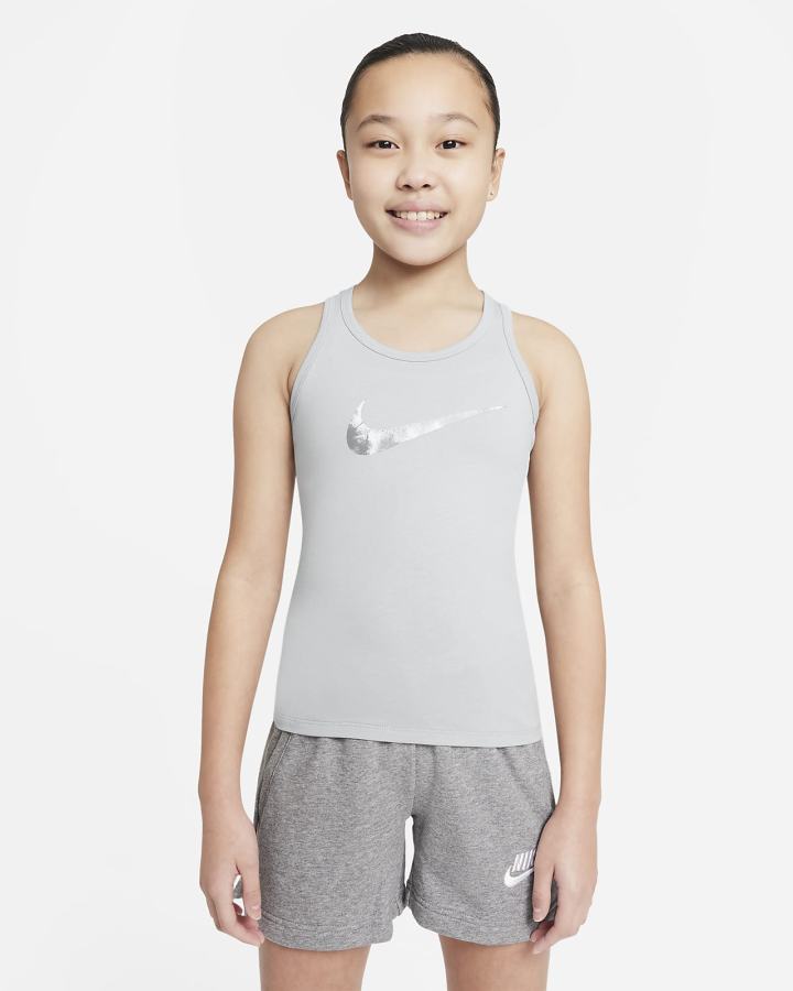 Camiseta Tirantes Nike Sportswear Kids Niña Gris Claro | AZIFV-5860