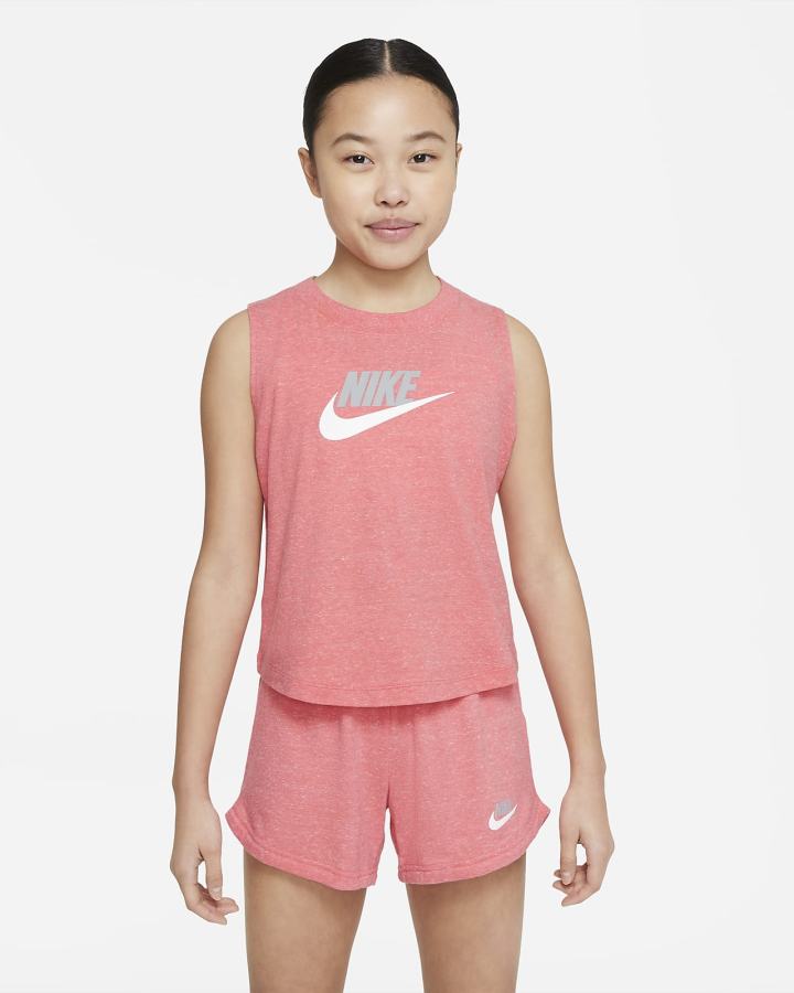 Camiseta Tirantes Nike Sportswear Kids Niña Rosas Azules Gris Claro | EVYXJ-4285