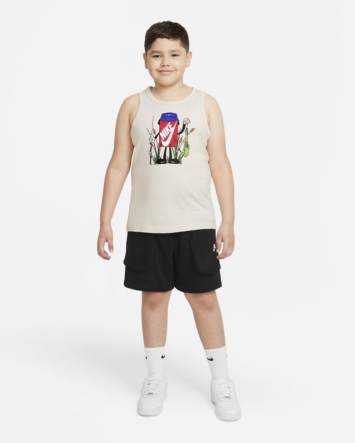 Camiseta Tirantes Nike Sportswear Kids Niño Beige Claro | OVHBX-9678