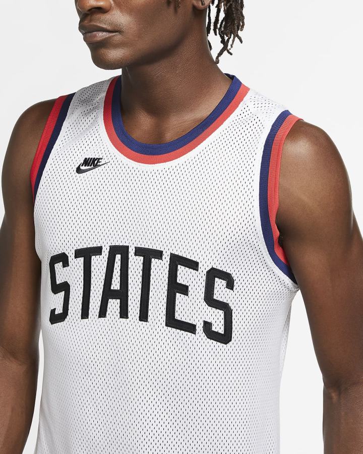 Camiseta Tirantes Nike U.S. Basketball Top Hombre Blancas Negras | EUQAX-3584