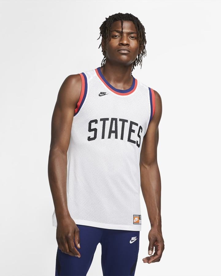 Camiseta Tirantes Nike U.S. Basketball Top Hombre Blancas Negras | EUQAX-3584