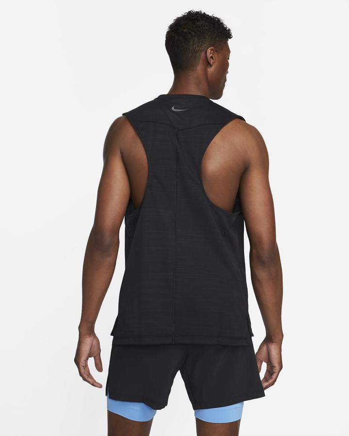 Camiseta Tirantes Nike Yoga Dri-FIT Energy Hombre Negras Gris | PEOXU-6397