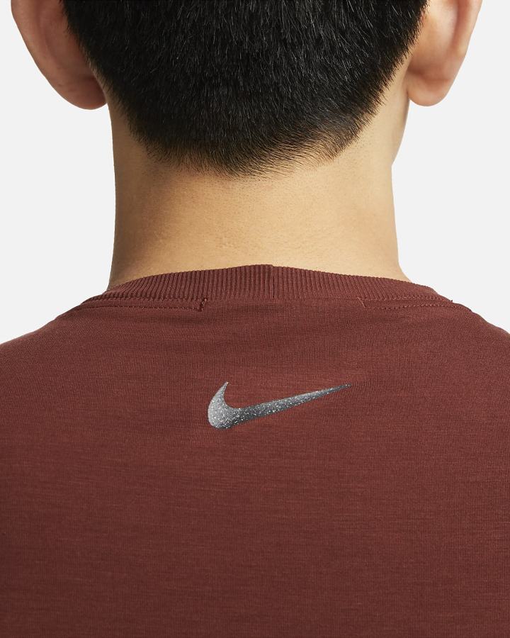 Camiseta Tirantes Nike Yoga Dri-FIT Hombre Marrones Gris | ABIUF-2680
