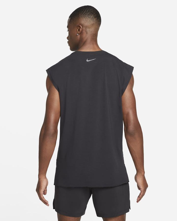 Camiseta Tirantes Nike Yoga Dri-FIT Hombre Negras Gris | FPHTA-5830