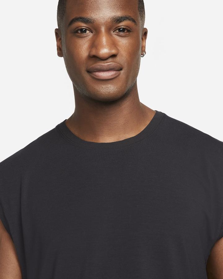 Camiseta Tirantes Nike Yoga Dri-FIT Hombre Negras Gris | FPHTA-5830