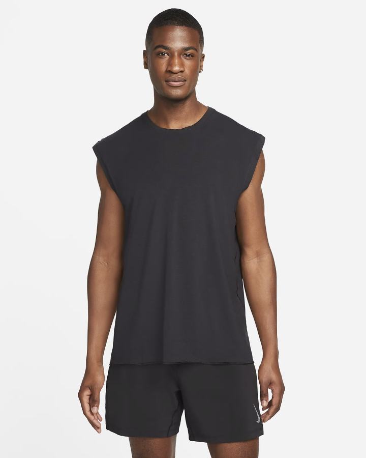 Camiseta Tirantes Nike Yoga Dri-FIT Hombre Negras Gris | FPHTA-5830