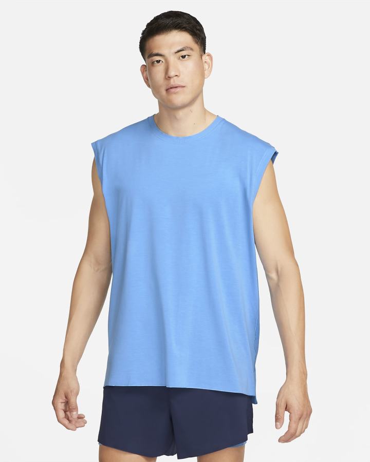 Camiseta Tirantes Nike Yoga Dri-FIT Hombre Gris | LHZFO-9235