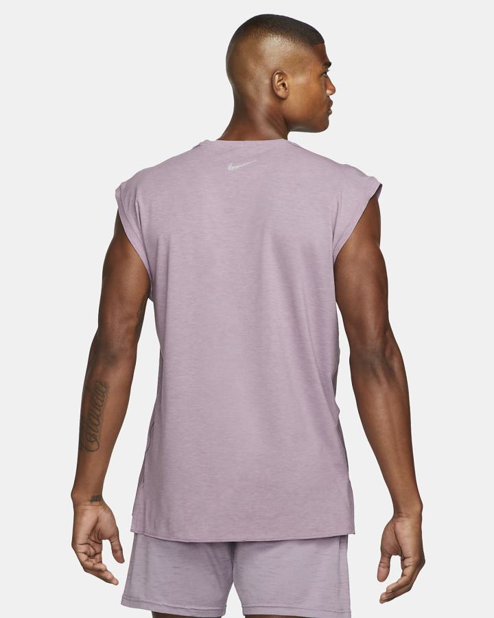 Camiseta Tirantes Nike Yoga Dri-FIT Hombre Gris | UIQWE-9504