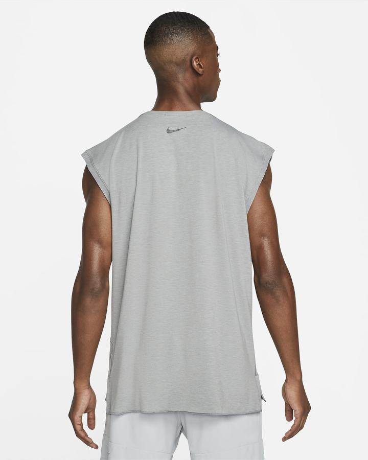 Camiseta Tirantes Nike Yoga Dri-FIT Hombre Gris Claro | WIBZD-5730