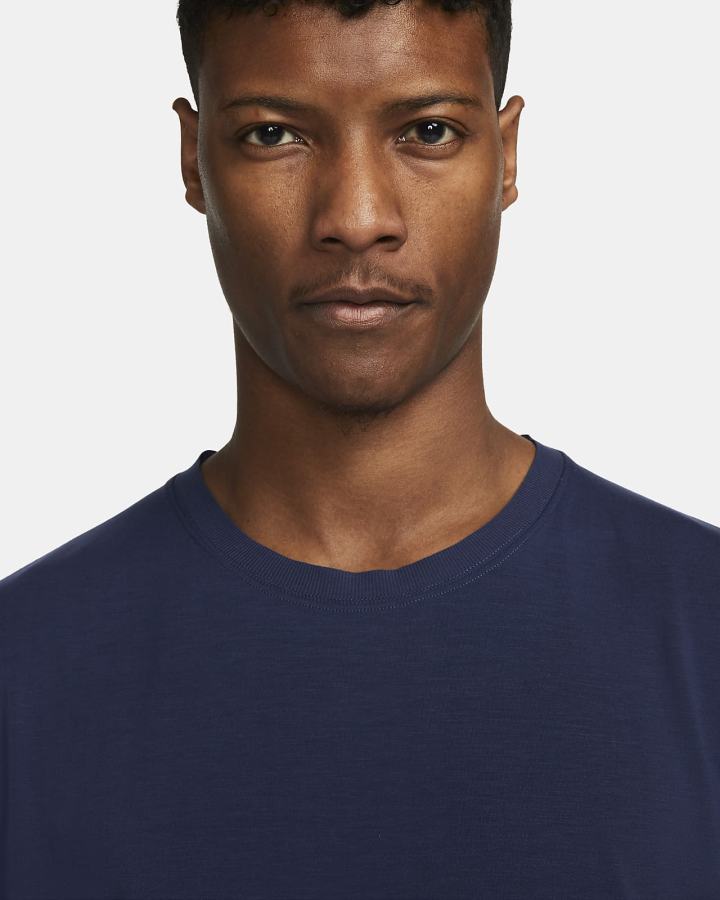 Camiseta Tirantes Nike Yoga Dri-FIT Hombre Azul Marino Gris | YCDAB-0918