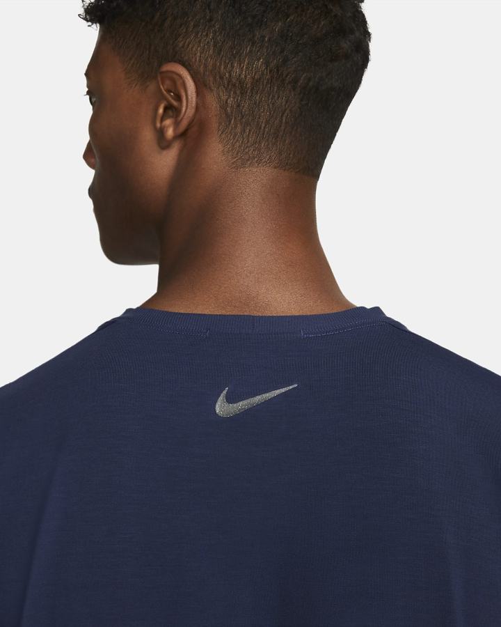 Camiseta Tirantes Nike Yoga Dri-FIT Hombre Azul Marino Gris | YCDAB-0918
