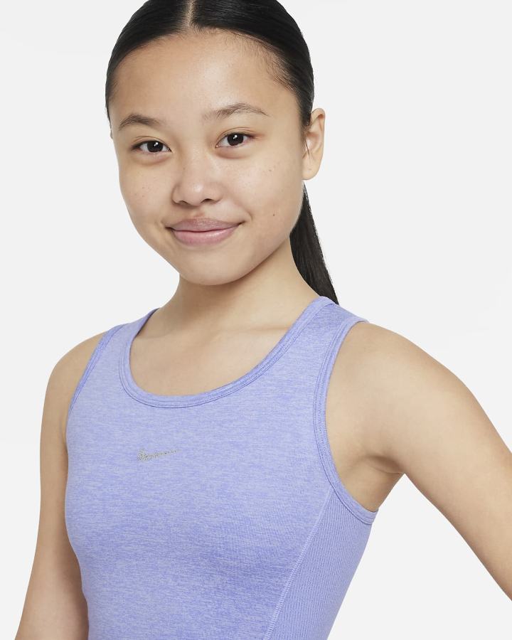 Camiseta Tirantes Nike Yoga Dri-FIT Kids Niña Moradas | LCQRJ-6058