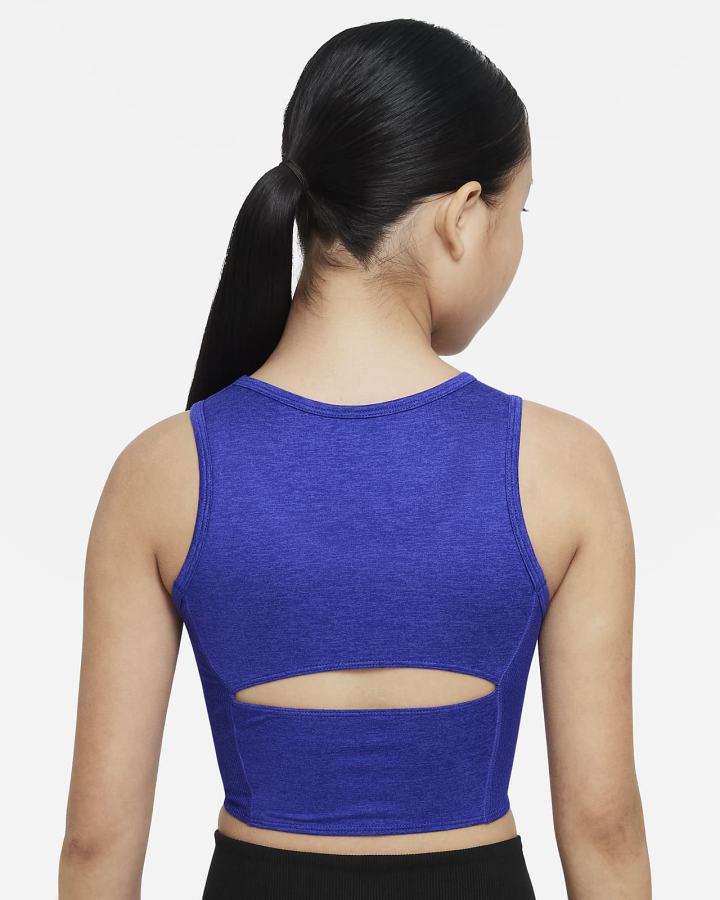 Camiseta Tirantes Nike Yoga Dri-FIT Kids Niña Azules | XGMQR-7461