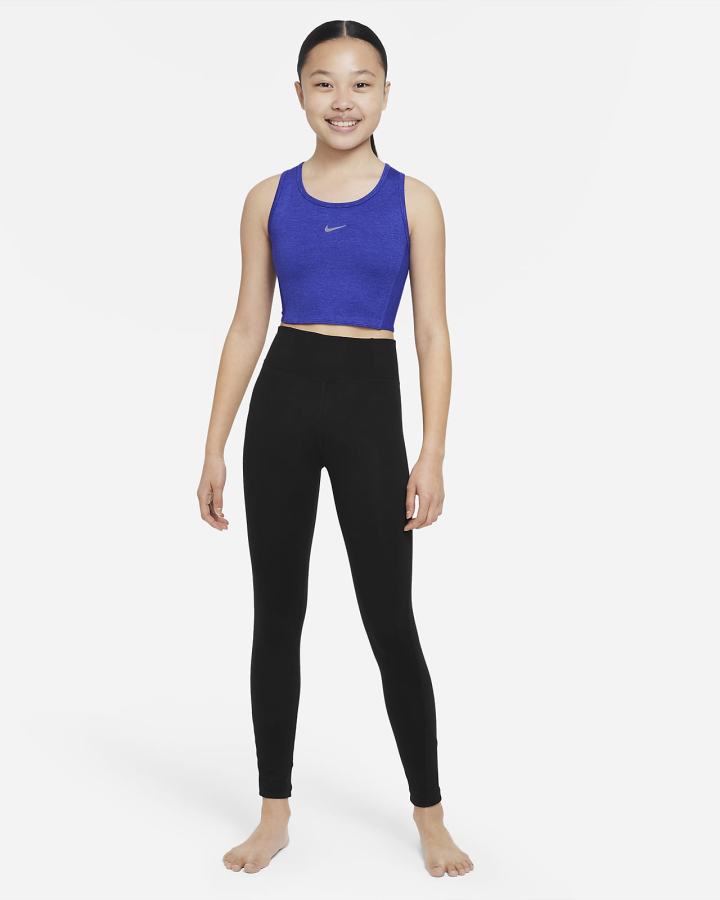 Camiseta Tirantes Nike Yoga Dri-FIT Kids Niña Azules | XGMQR-7461