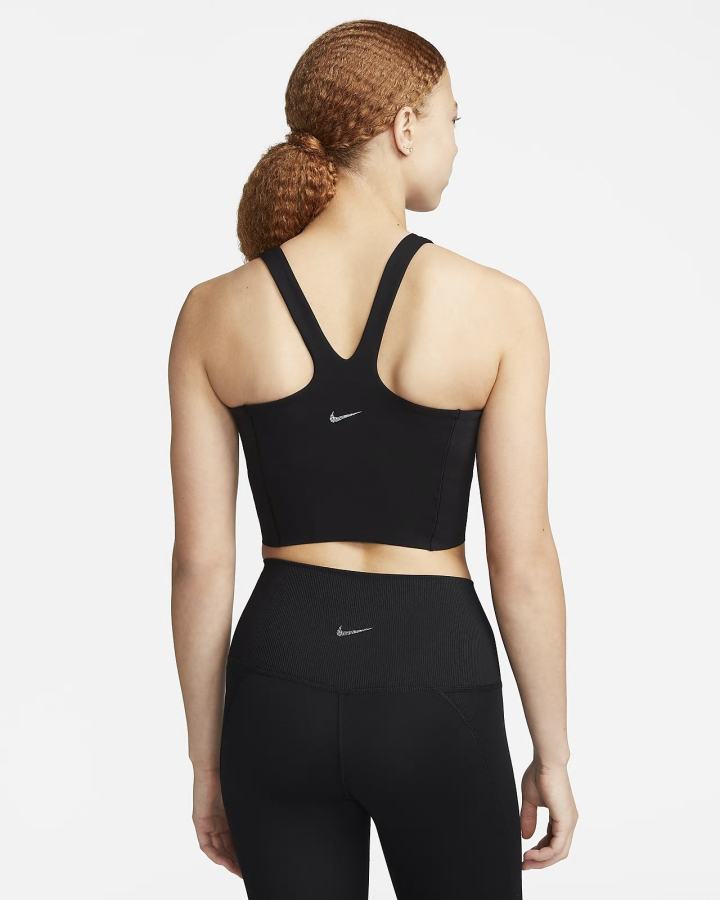 Camiseta Tirantes Nike Yoga Dri-FIT Luxe Cropped (Plus Size) Mujer Negras | VZBRU-0534