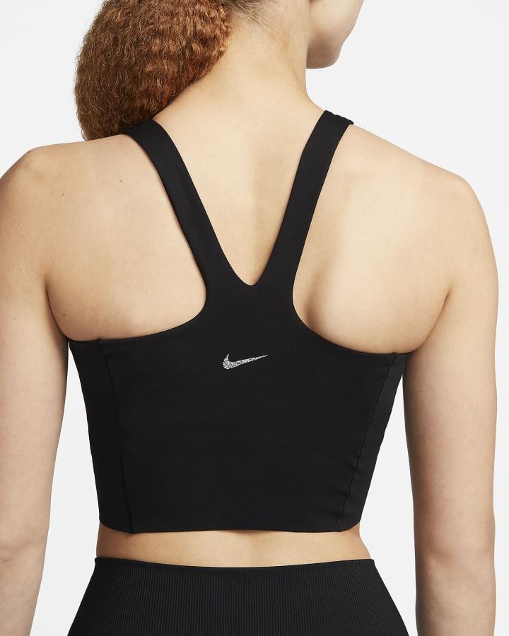 Camiseta Tirantes Nike Yoga Dri-FIT Luxe Cropped (Plus Size) Mujer Negras | VZBRU-0534
