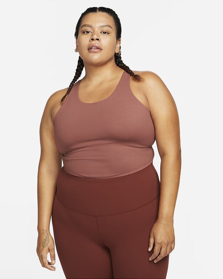 Camiseta Tirantes Nike Yoga Dri-FIT Luxe Cropped (Plus Size) Mujer Negras | VZBRU-0534