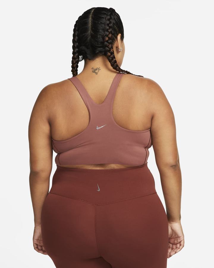 Camiseta Tirantes Nike Yoga Dri-FIT Luxe Cropped (Plus Size) Mujer Azules | ZGWVN-5713