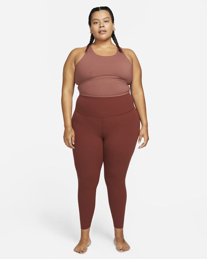 Camiseta Tirantes Nike Yoga Dri-FIT Luxe Cropped (Plus Size) Mujer Azules | ZGWVN-5713