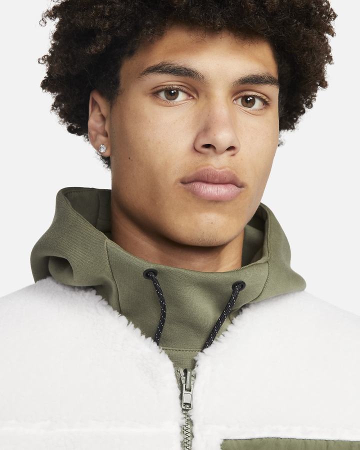 Chalecos Nike Club+ Reversible Winterized Hombre Verde Oliva Negras | XLVDU-4197